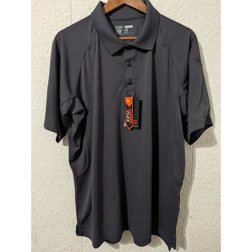 5.11 Helio Polo, Anti Snap, Nwt Performance Shirt, Charcoal Gray, Stretch,
